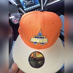 Brand New Size 7 3/4 New Era Orange and White Anaheim Angels Cap